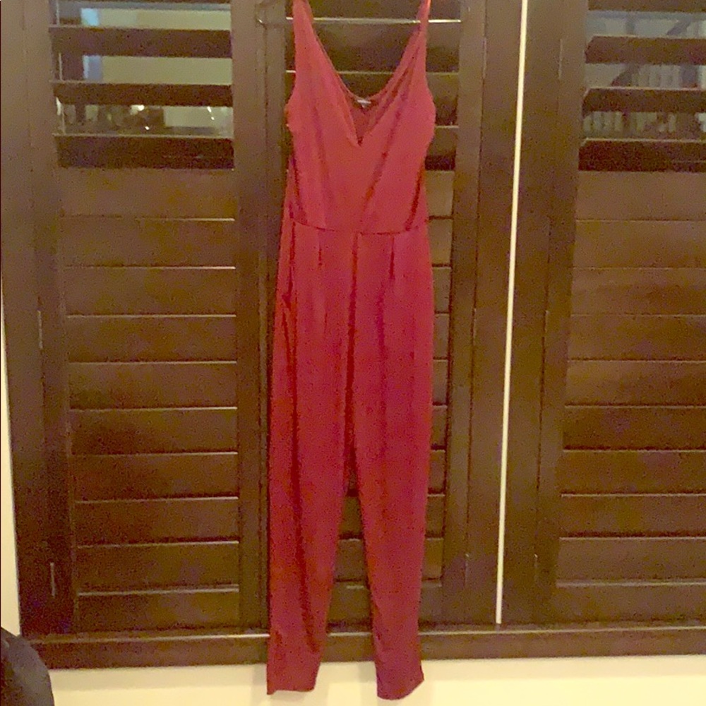 Maroon jumpsuit